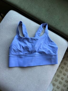 Athleta Bright Lavender Twist Back Sports Bra